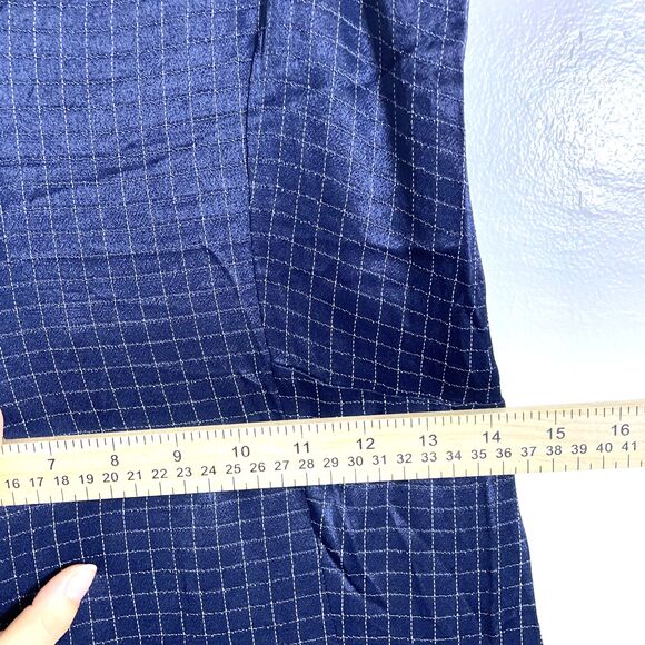 Zara V-Neck Sleeveless Navy Blue Viscose Midi Dress Size S - Picture 11 of 16